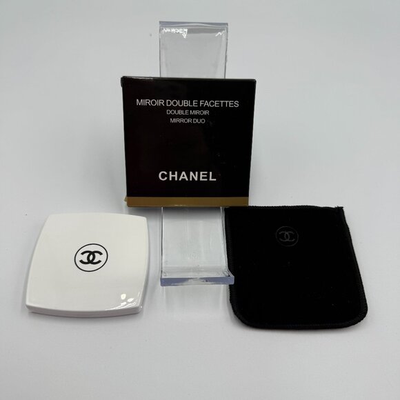 New Chanel White Double Facettes Mirror White with Dust Bag and Gift Box Wedding - Picture 1 of 8